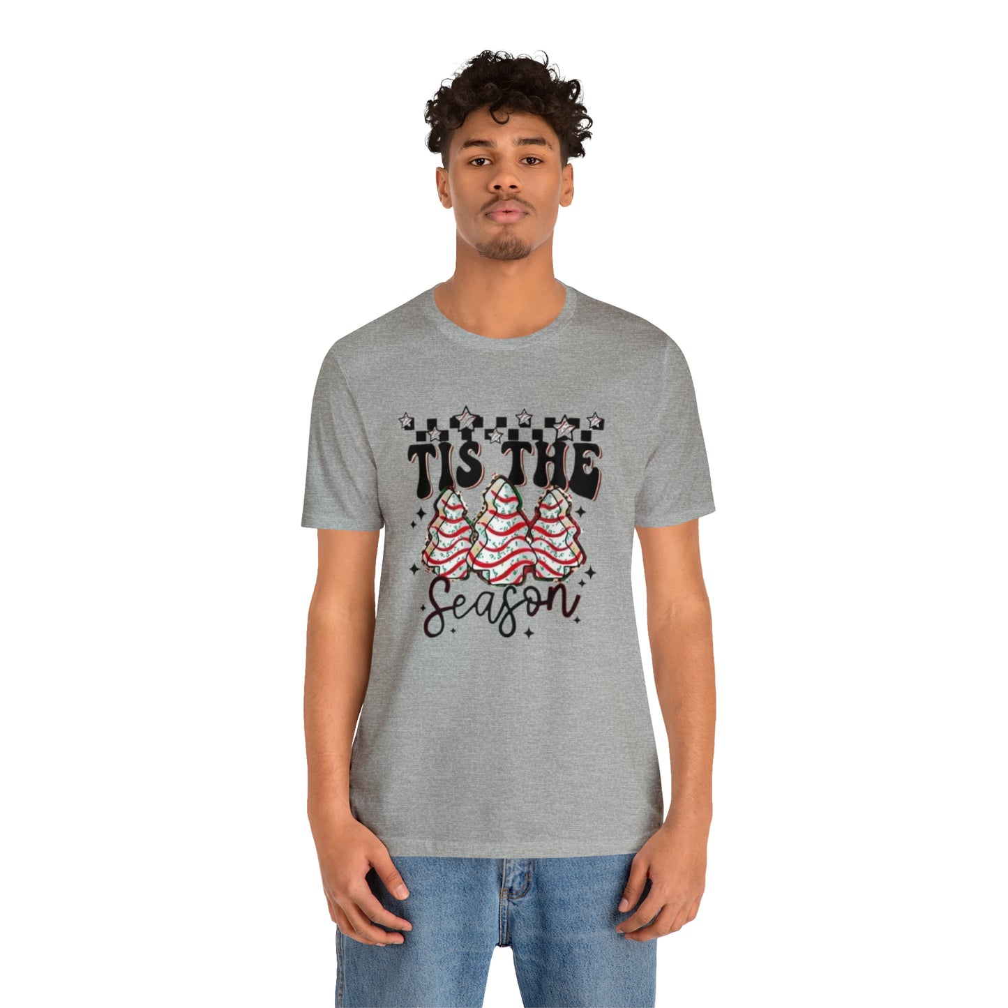 Tis the Season Christmas Tree Cake Unisex Jersey Short Sleeve Tee