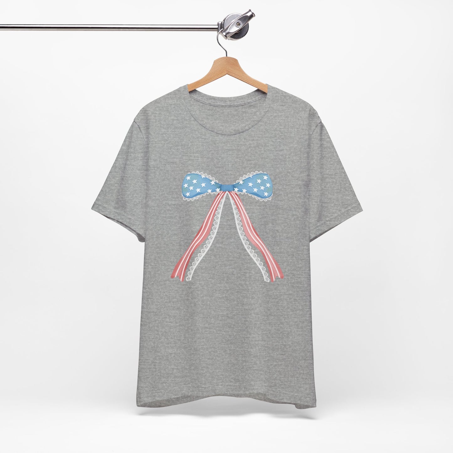 Patriotic Bow Unisex Jersey Short Sleeve Tee