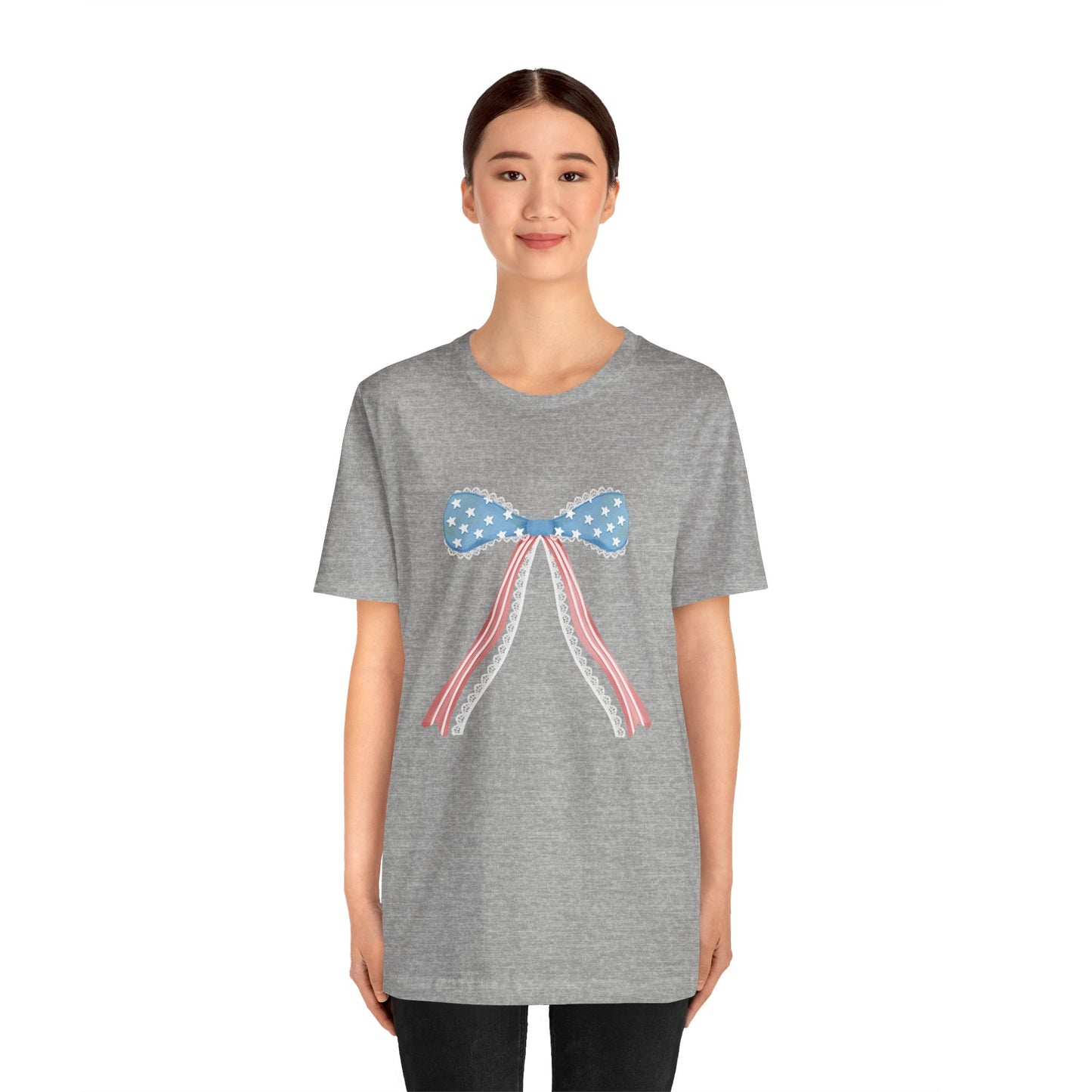 Patriotic Bow Unisex Jersey Short Sleeve Tee