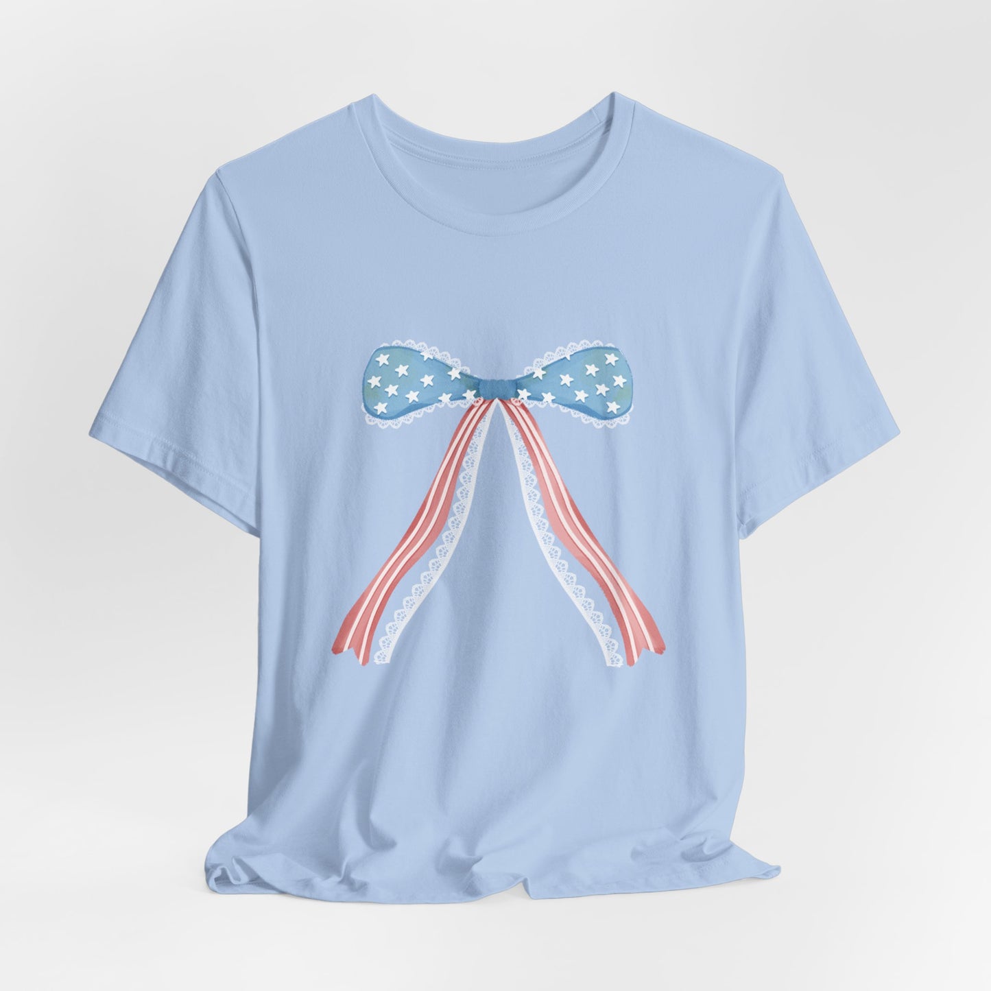 Patriotic Bow Unisex Jersey Short Sleeve Tee