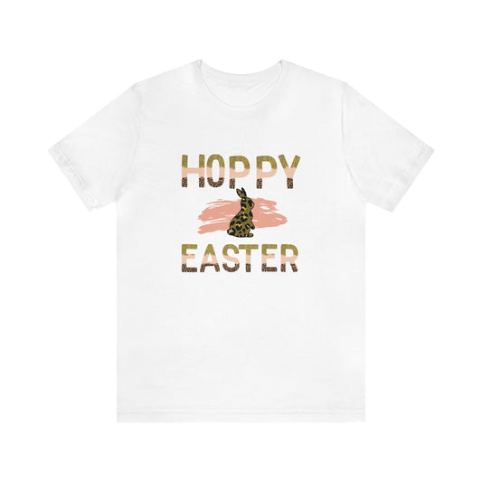 Hoppy Easter Leopard Unisex Jersey Short Sleeve Tee