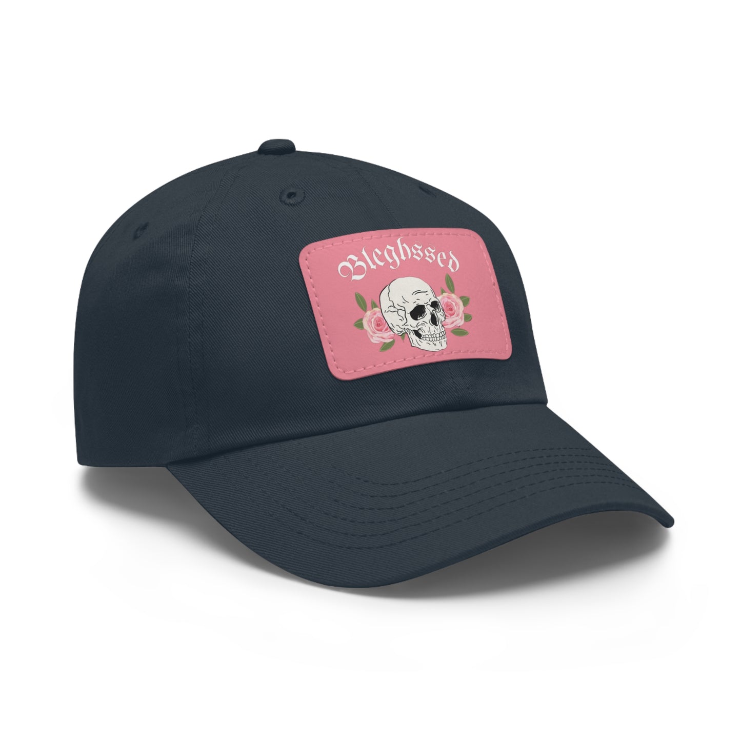 Bleghssed Dad Hat with Leather Patch (Rectangle)