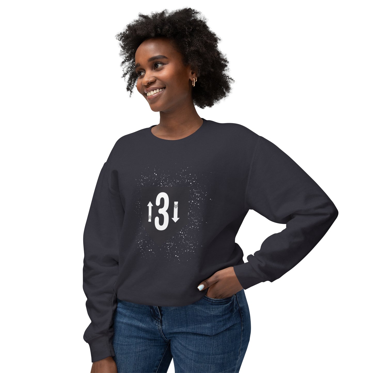 Three Up, Three Down Unisex Lightweight Crewneck Sweatshirt