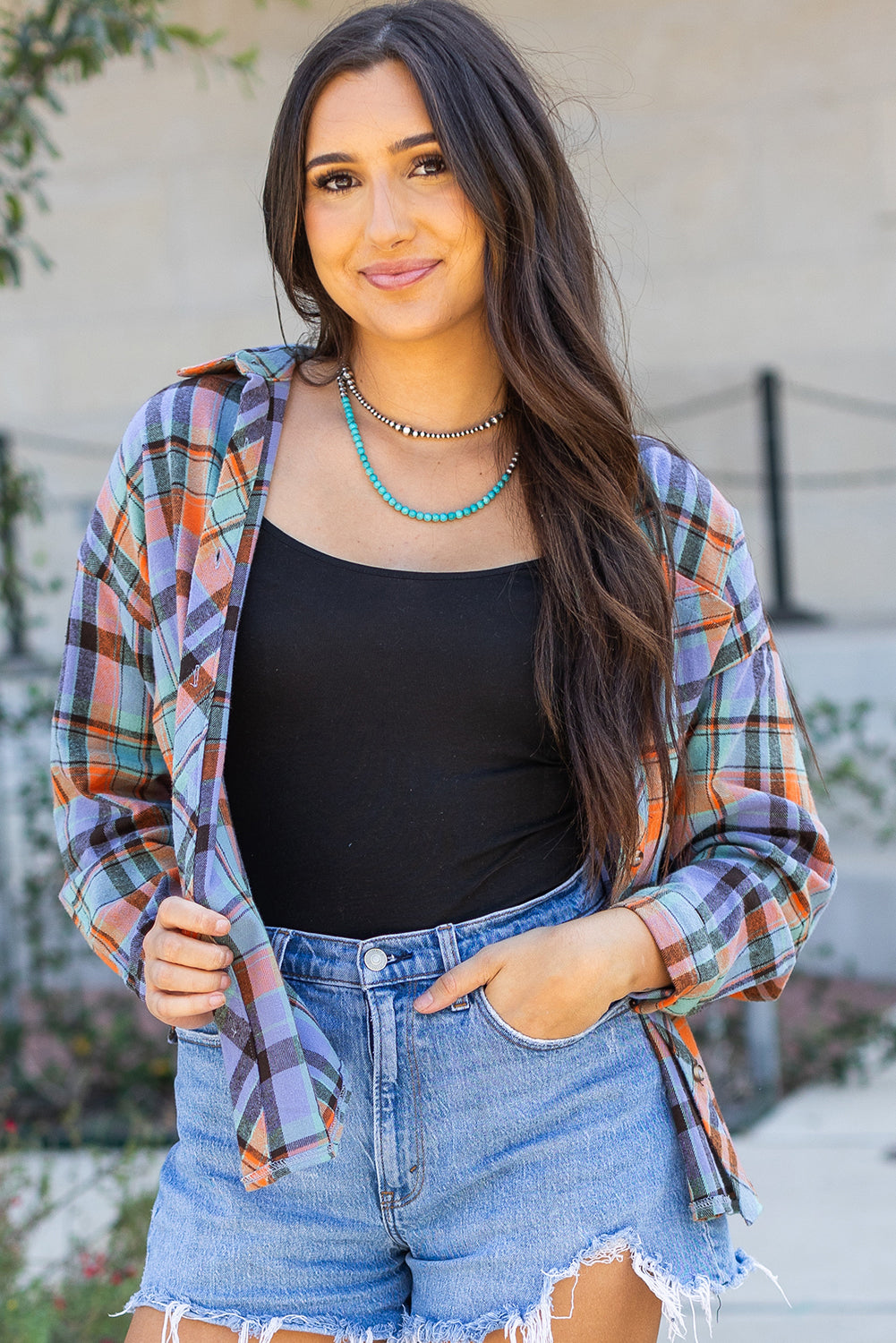 Plaid Print Loose Vintage Shirt