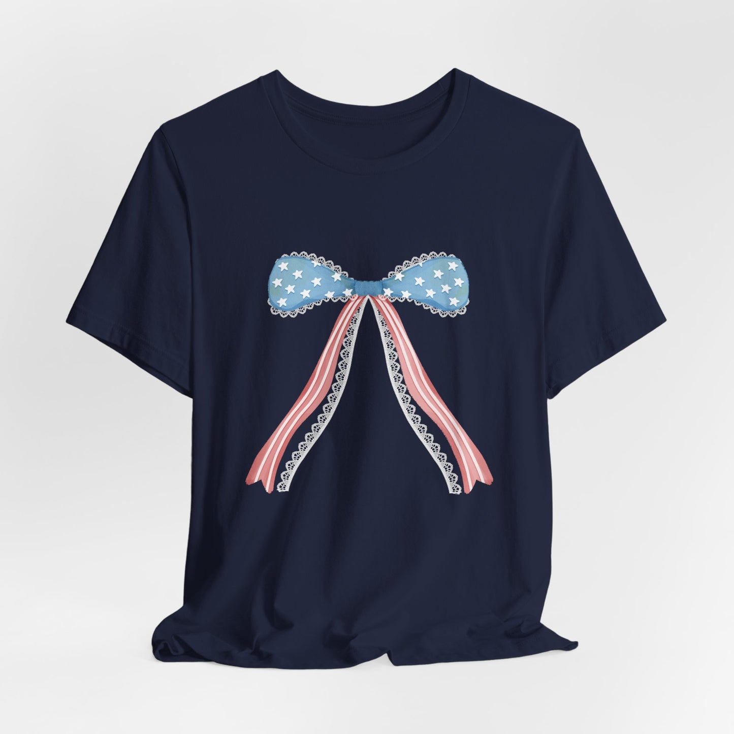 Patriotic Bow Unisex Jersey Short Sleeve Tee