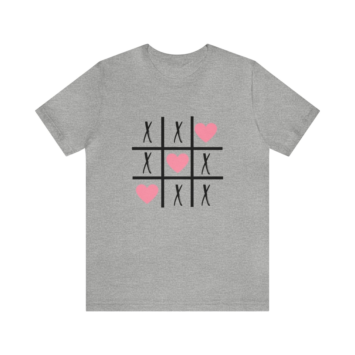 Tic Tac Toe Heart Unisex Jersey Short Sleeve Tee