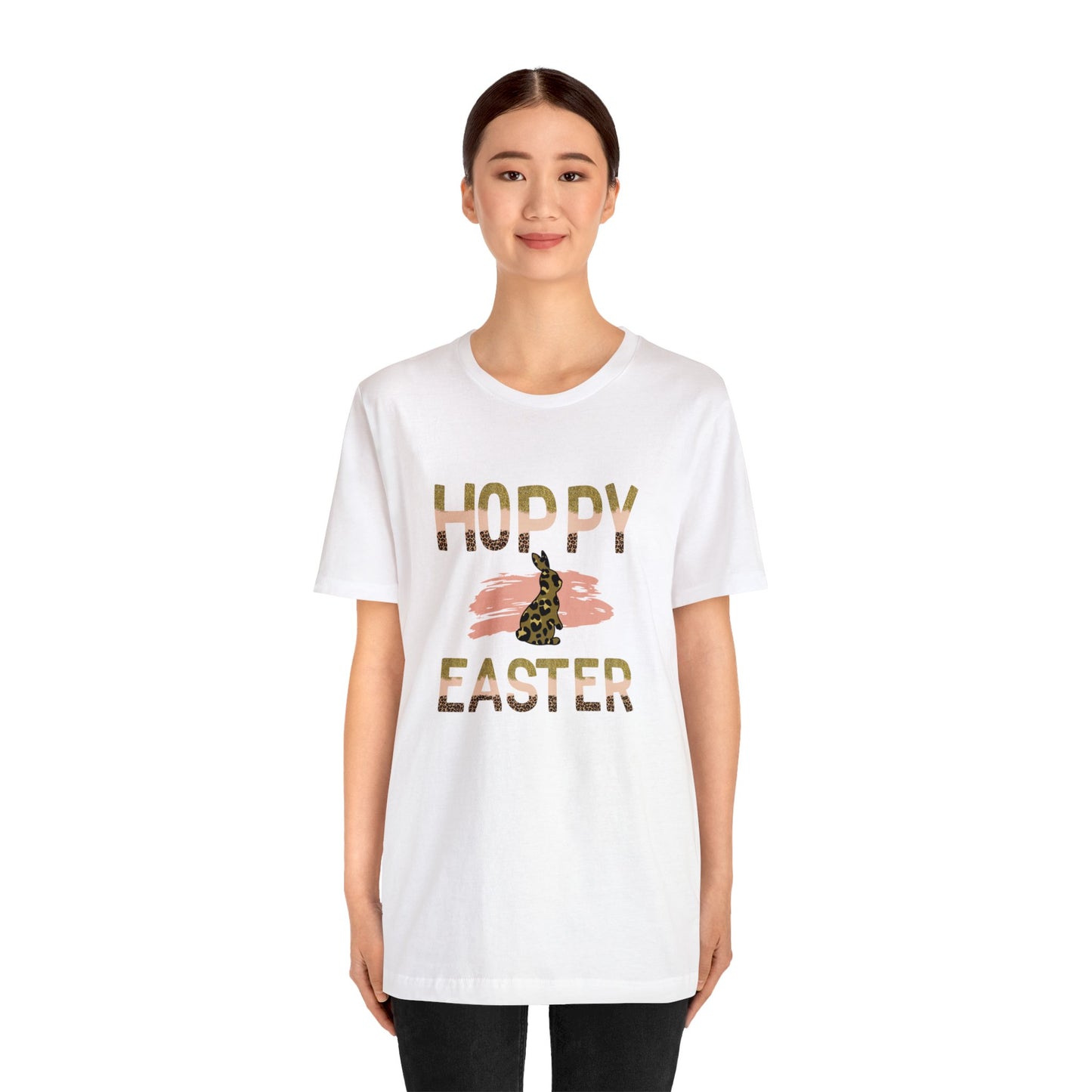 Hoppy Easter Leopard Unisex Jersey Short Sleeve Tee