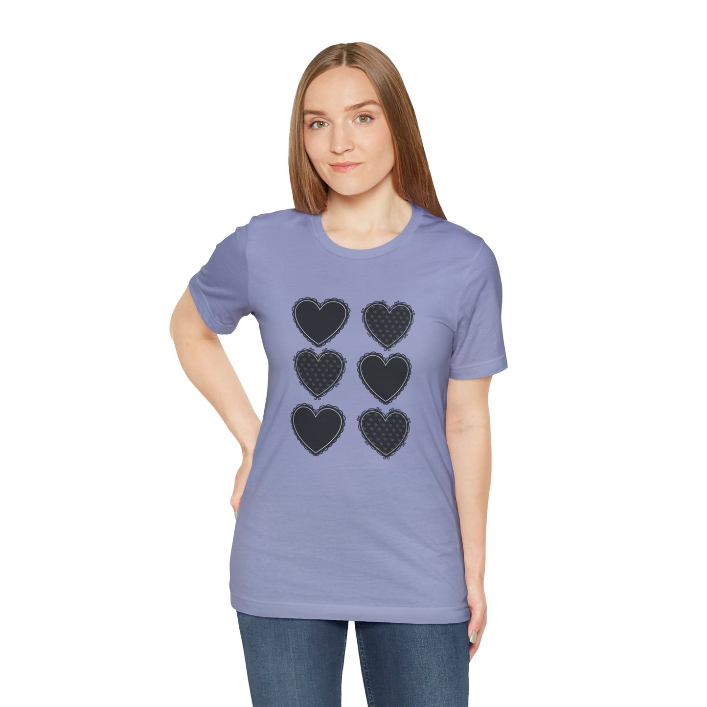 Black Hearts Unisex Jersey Short Sleeve Tee