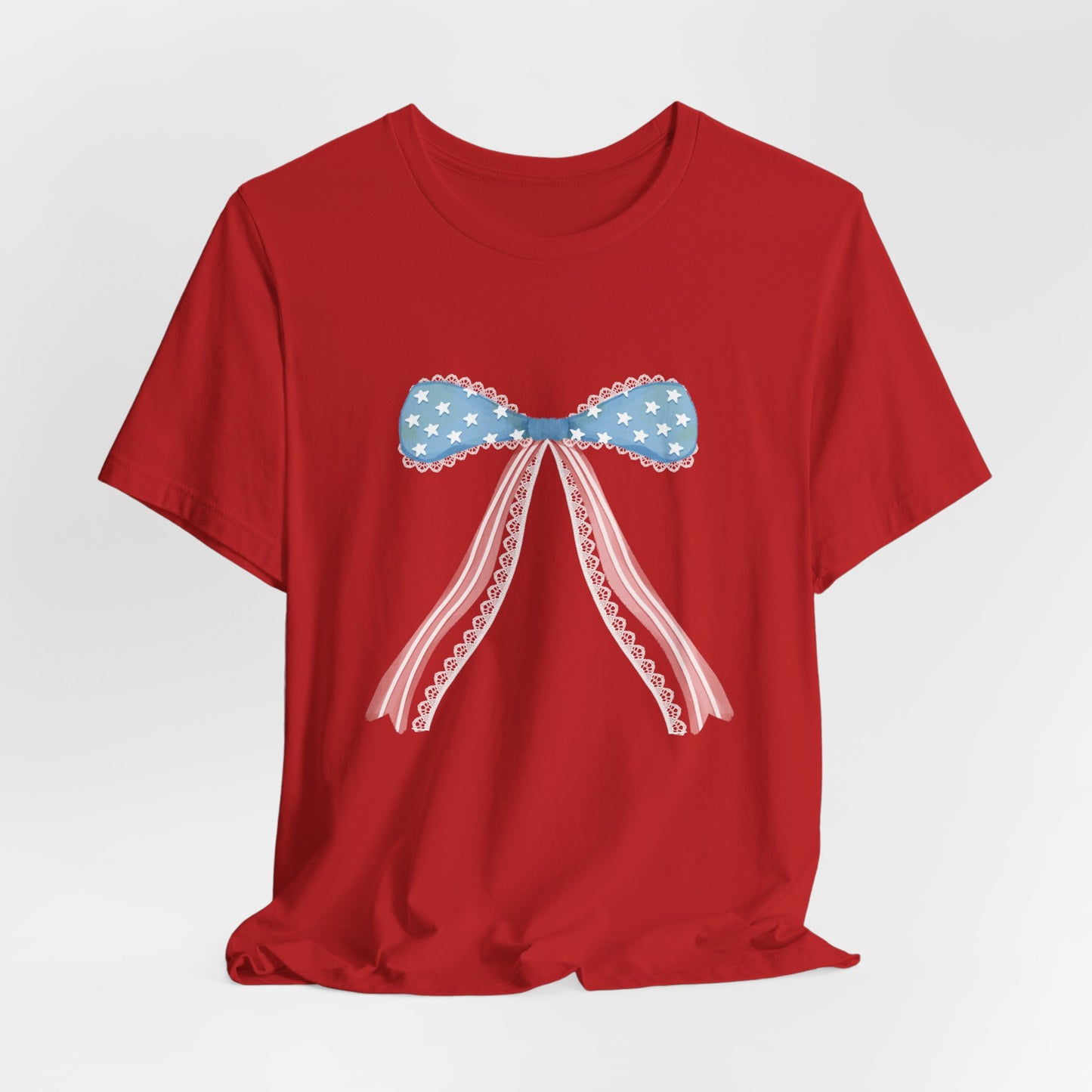 Patriotic Bow Unisex Jersey Short Sleeve Tee