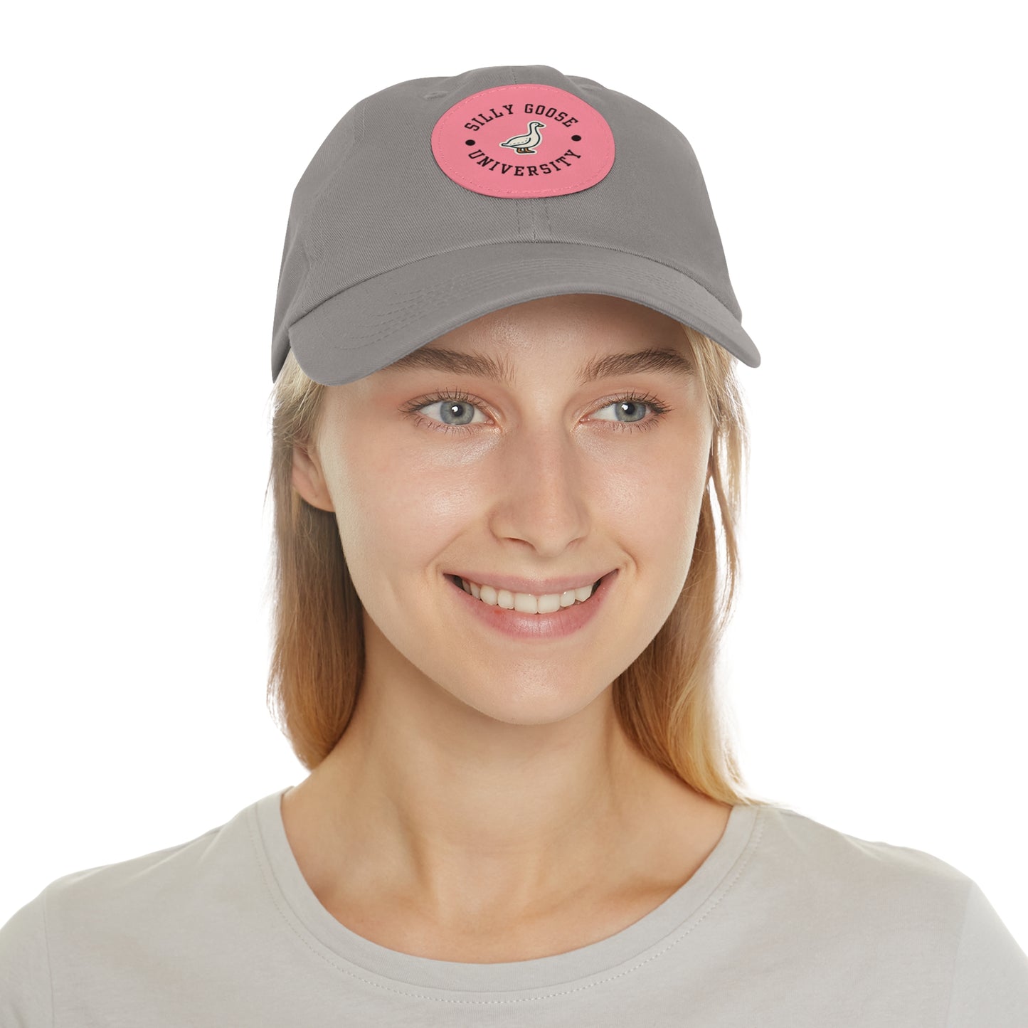 Silly Goose University Dad Hat with Leather Patch (Round)