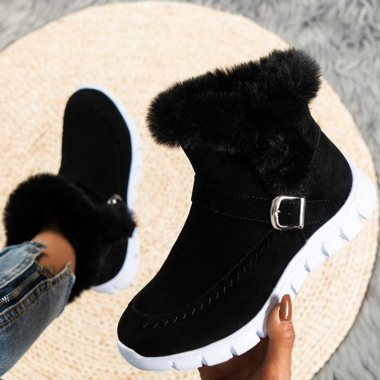 Plush Ankle Snow Boots