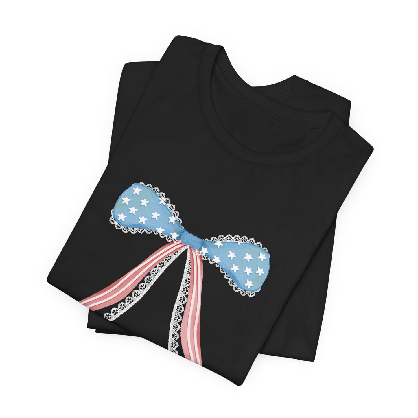 Patriotic Bow Unisex Jersey Short Sleeve Tee