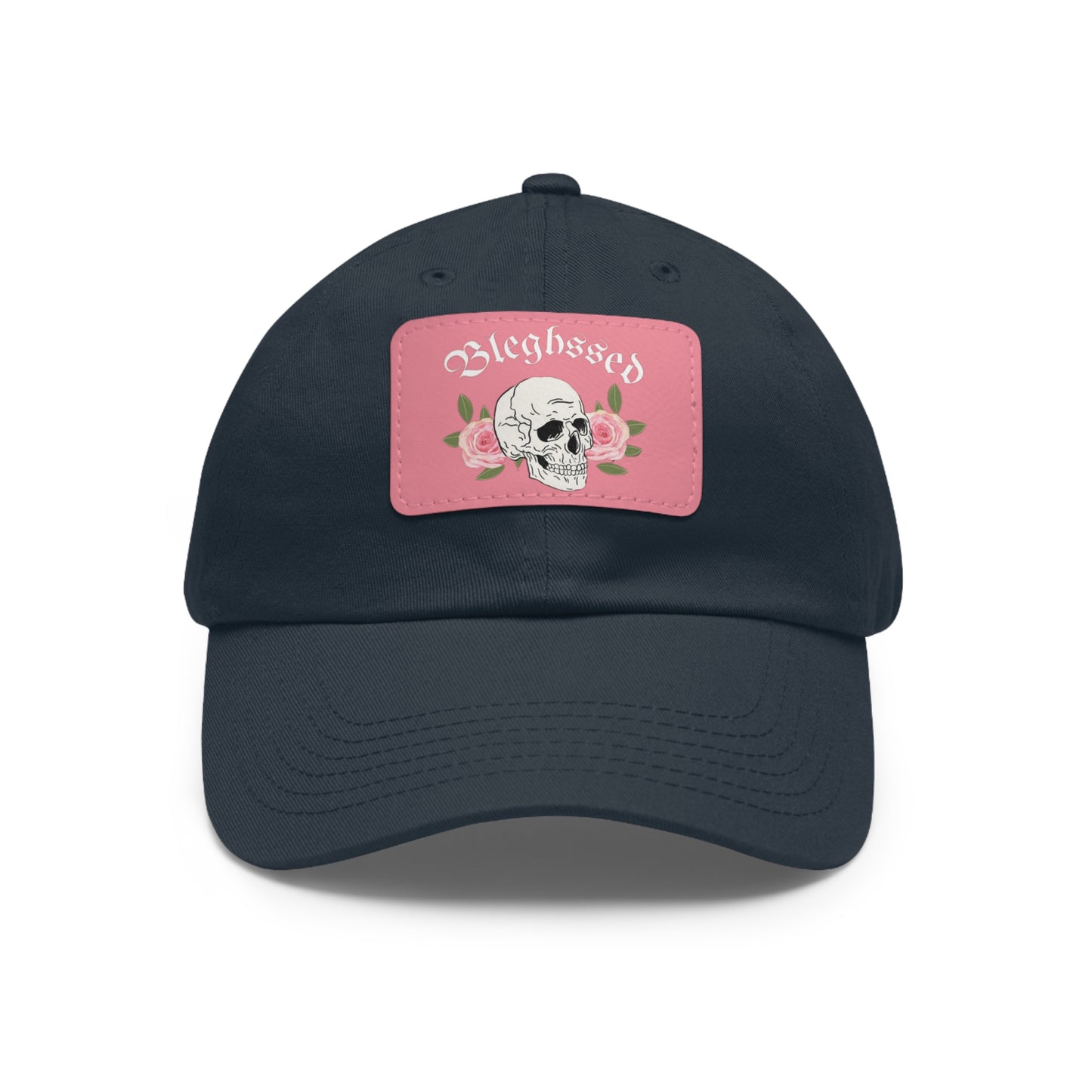 Bleghssed Dad Hat with Leather Patch (Rectangle)