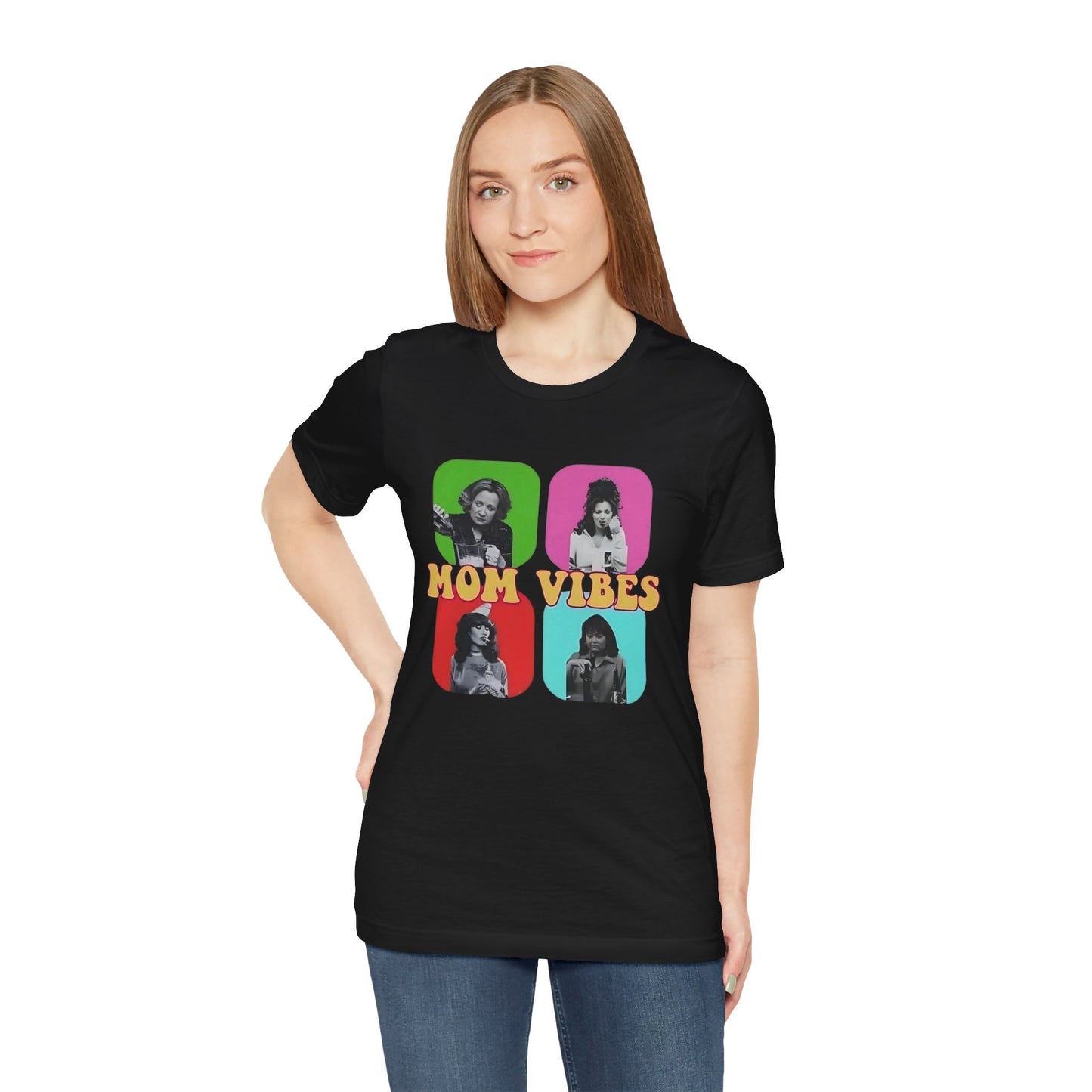 TV Mom Vibes Unisex Jersey Short Sleeve Tee