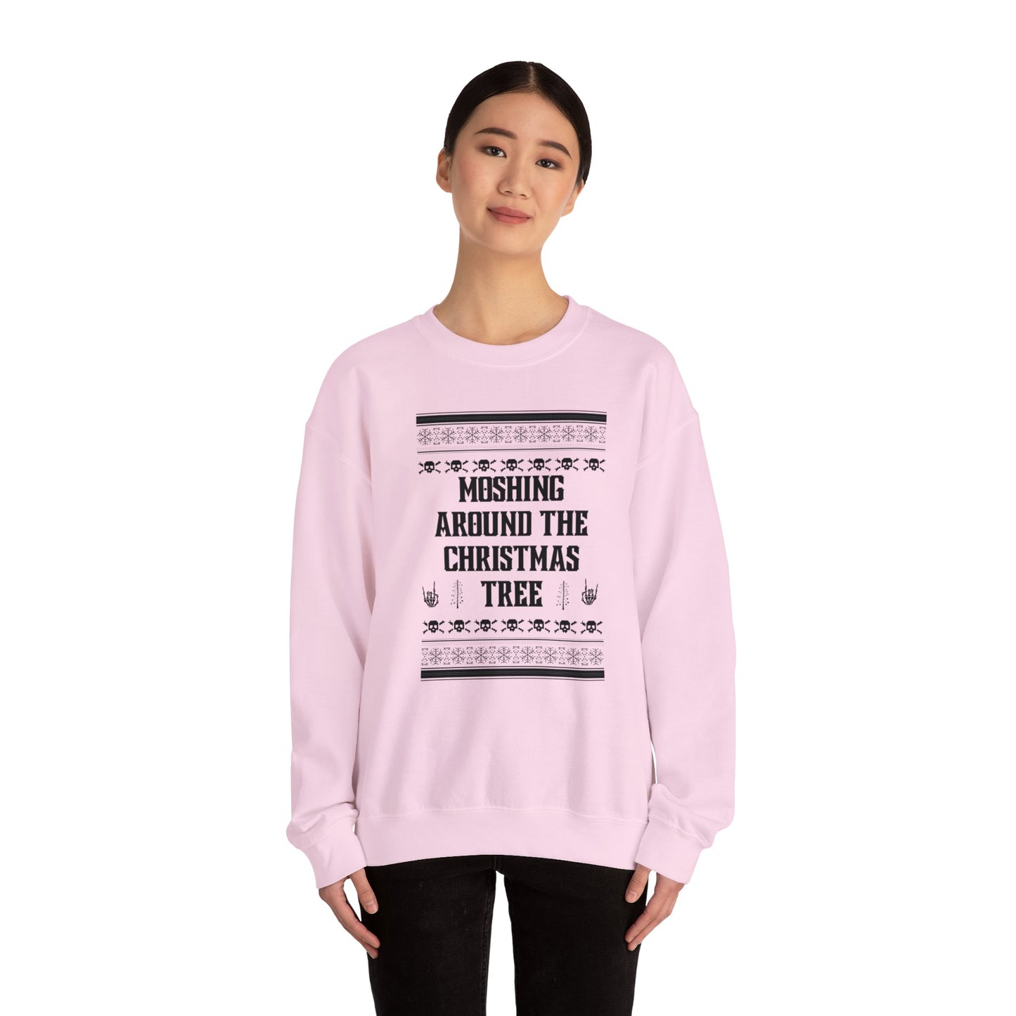 Moshing Around The Christmas Tree Unisex Heavy Blend™ Crewneck Sweatshirt