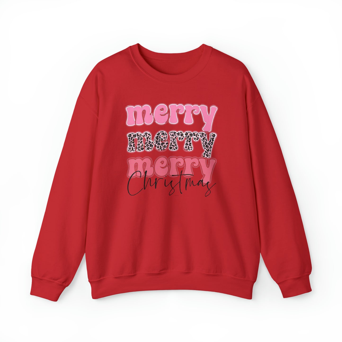 Merry Merry Merry Christmas Unisex Heavy Blend™ Crewneck Sweatshirt