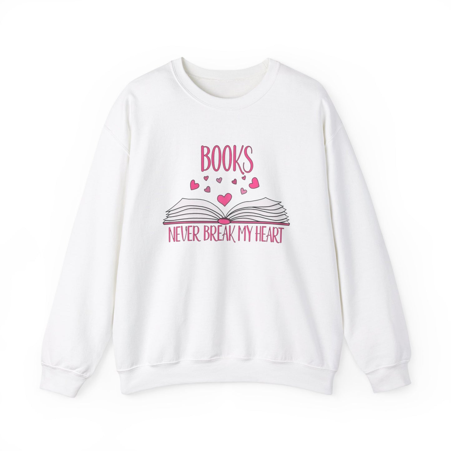 Books Never Break My Heart Unisex Heavy Blend™ Crewneck Sweatshirt