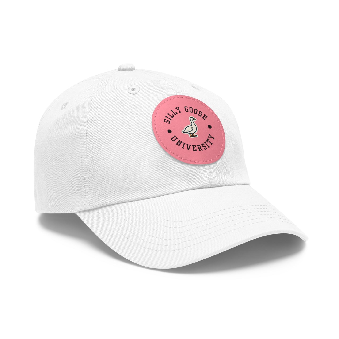 Silly Goose University Dad Hat with Leather Patch (Round)