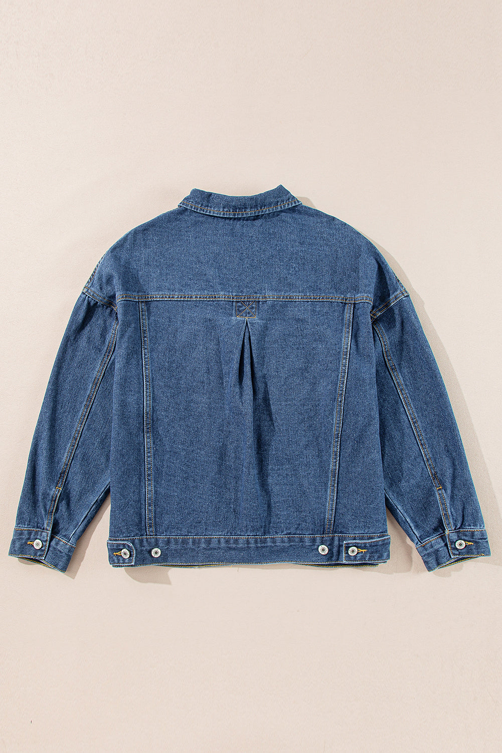 Black Washed Oversize Pocketed Denim Jacket