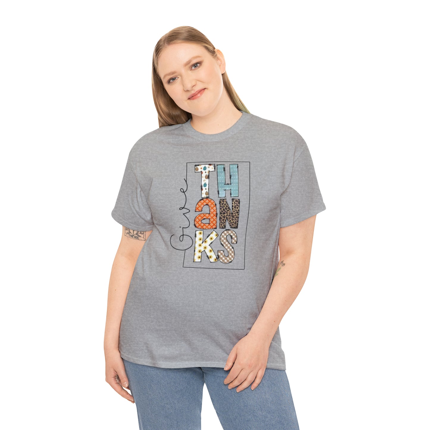 Give Thanks Unisex Heavy Cotton Tee