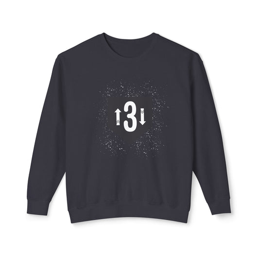 Three Up, Three Down Unisex Lightweight Crewneck Sweatshirt