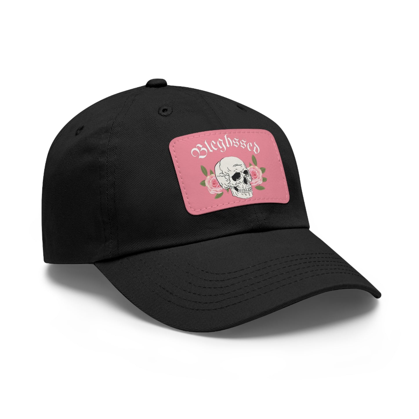 Bleghssed Dad Hat with Leather Patch (Rectangle)