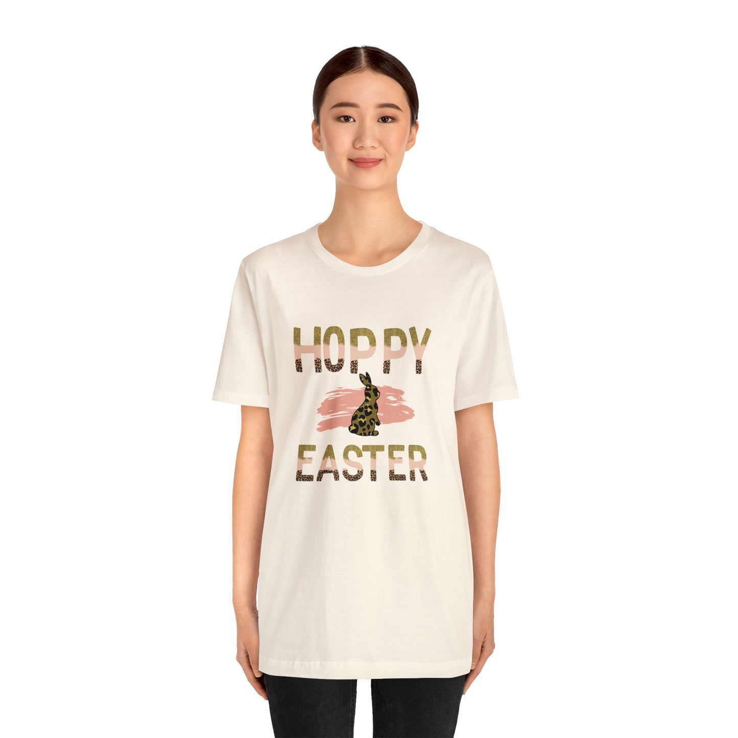 Hoppy Easter Leopard Unisex Jersey Short Sleeve Tee