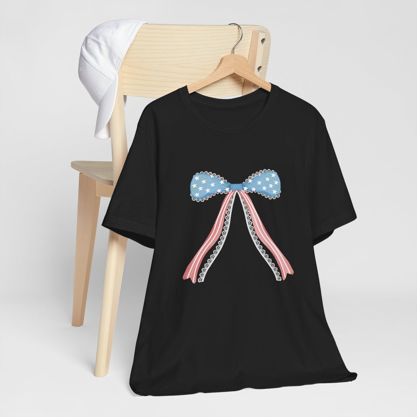 Patriotic Bow Unisex Jersey Short Sleeve Tee