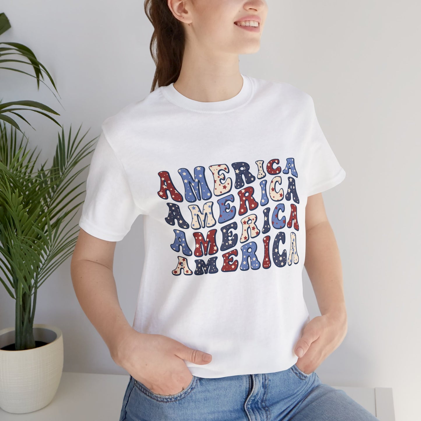 America America Unisex Jersey Short Sleeve Tee