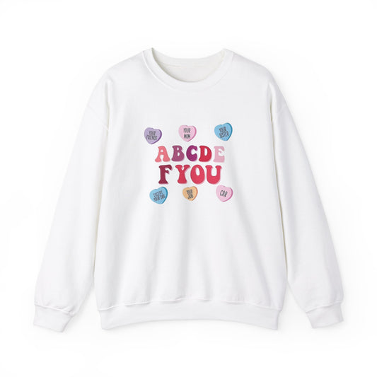 ABCDE F YOU Unisex Heavy Blend™ Crewneck Sweatshirt