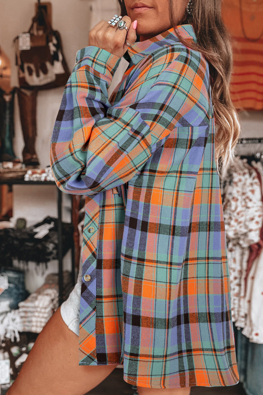 Plaid Print Loose Vintage Shirt