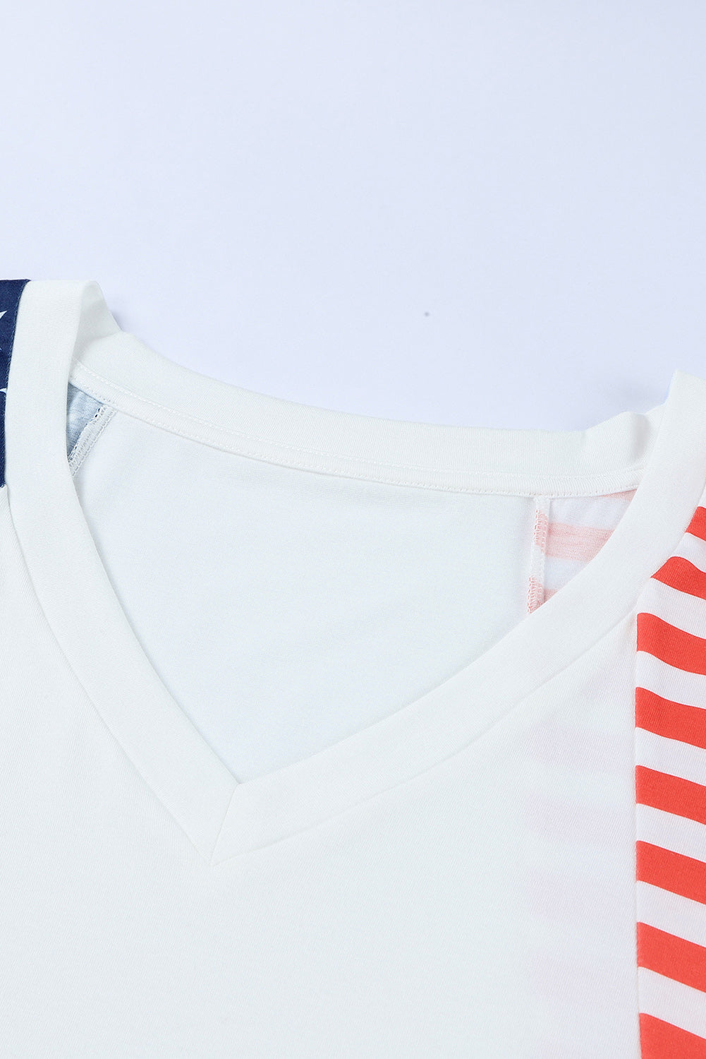 USA Stars and Stripes V Neck Tee