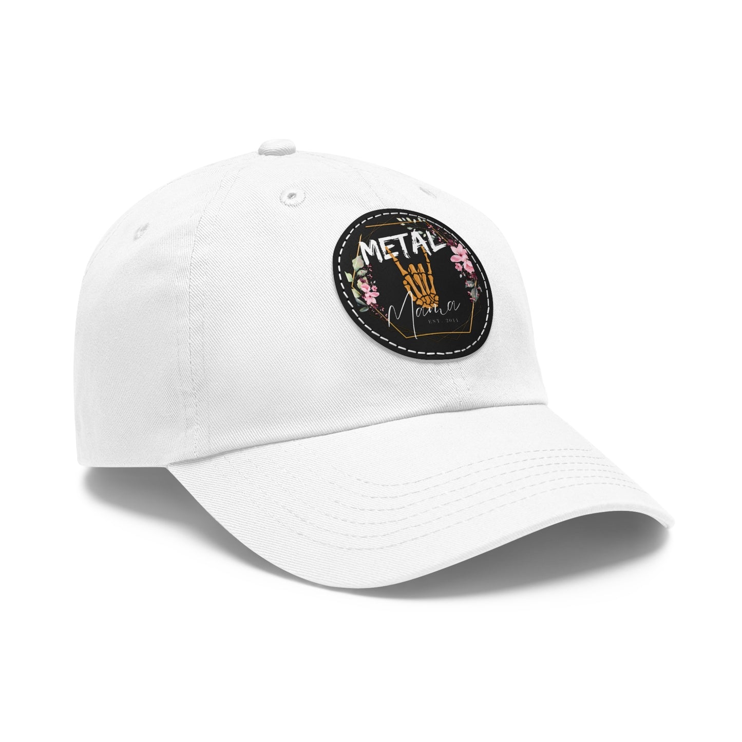 Metal Mama Dad Hat with Leather Patch (Round)