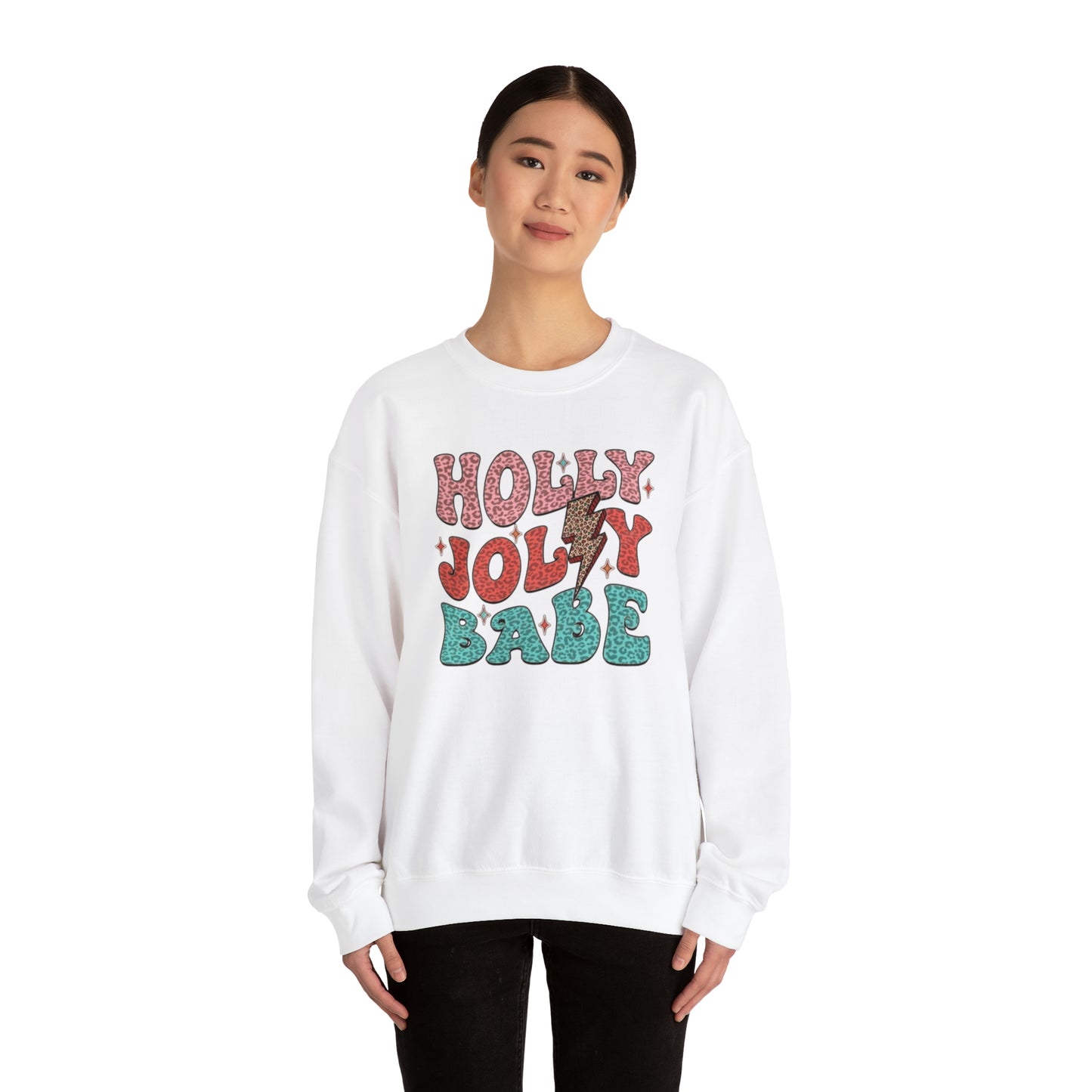 Holly Jolly Babe Unisex Heavy Blend™ Crewneck Sweatshirt