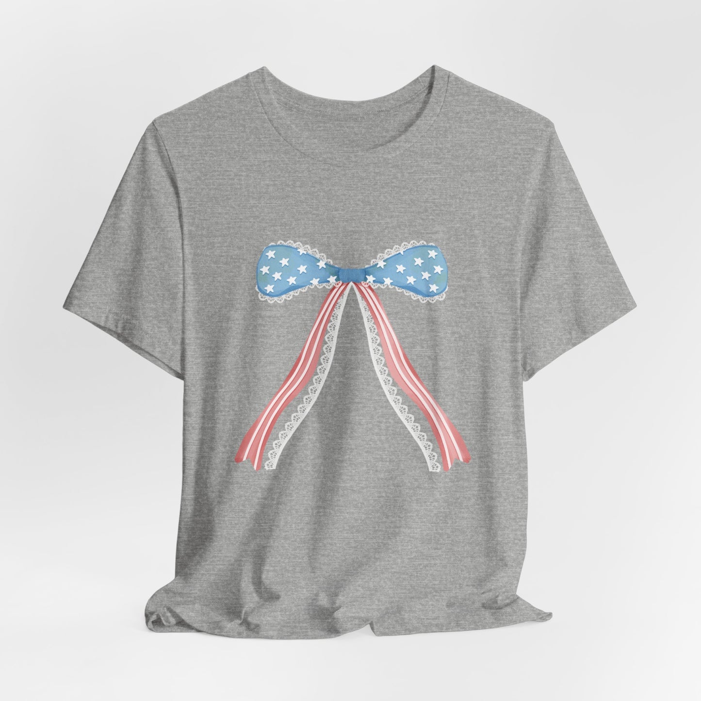 Patriotic Bow Unisex Jersey Short Sleeve Tee