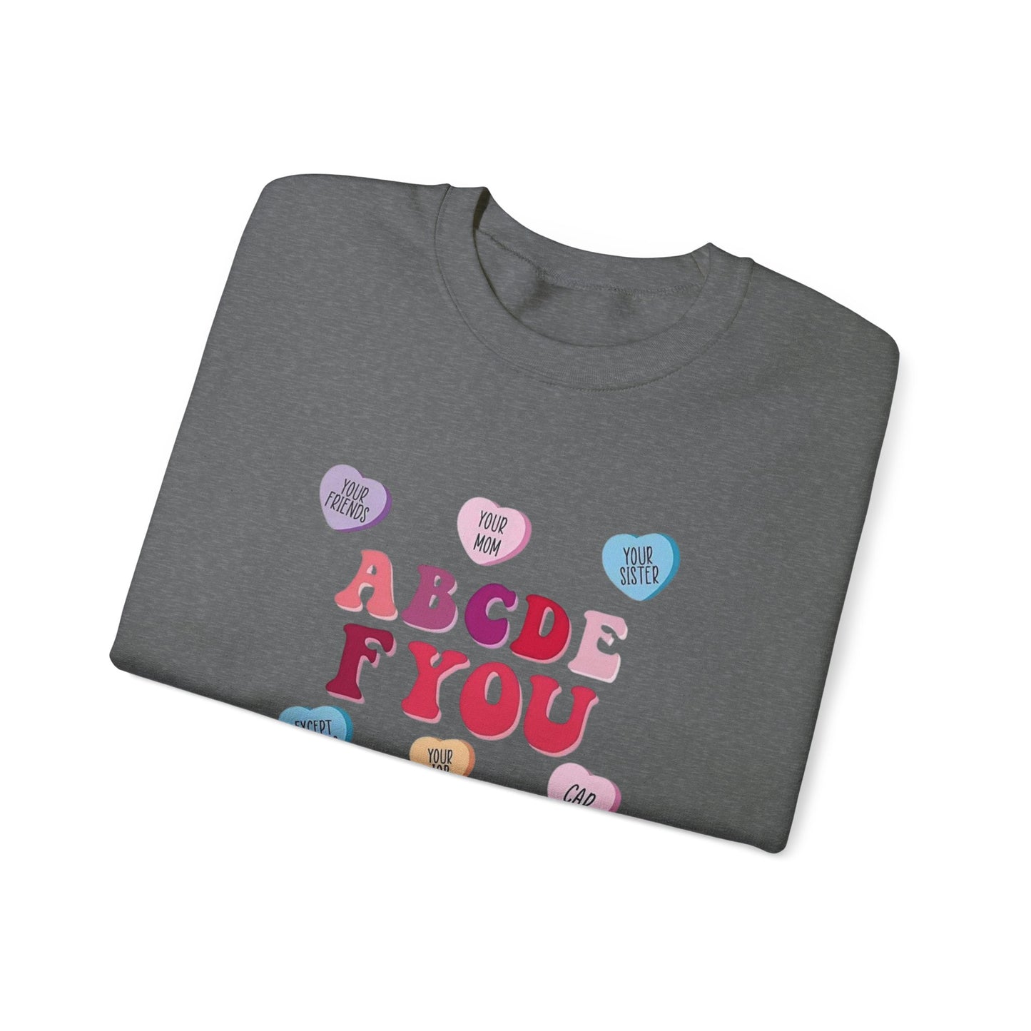 ABCDE F YOU Unisex Heavy Blend™ Crewneck Sweatshirt