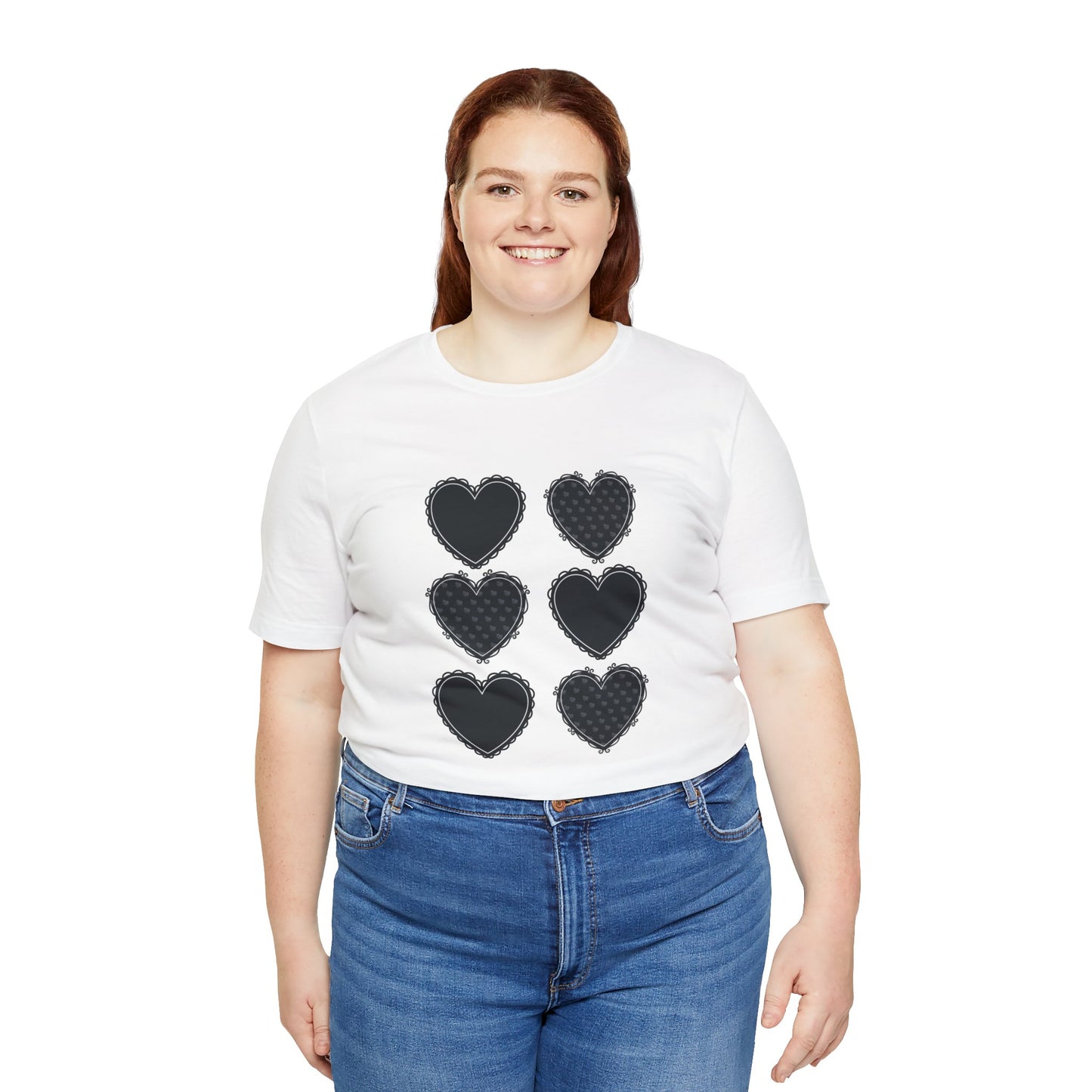 Black Hearts Unisex Jersey Short Sleeve Tee