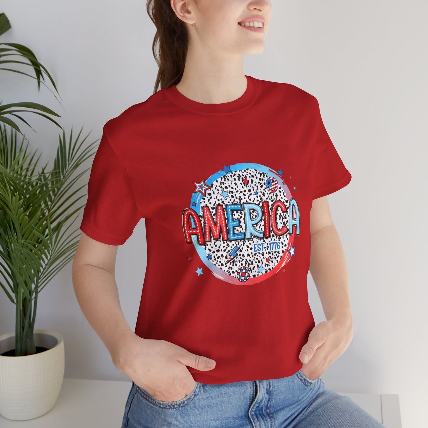 America Est 1776 Unisex Jersey Short Sleeve Tee