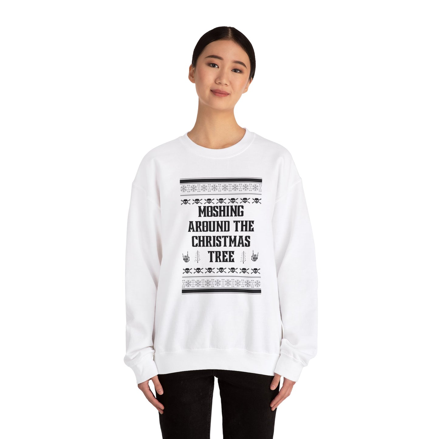 Moshing Around The Christmas Tree Unisex Heavy Blend™ Crewneck Sweatshirt