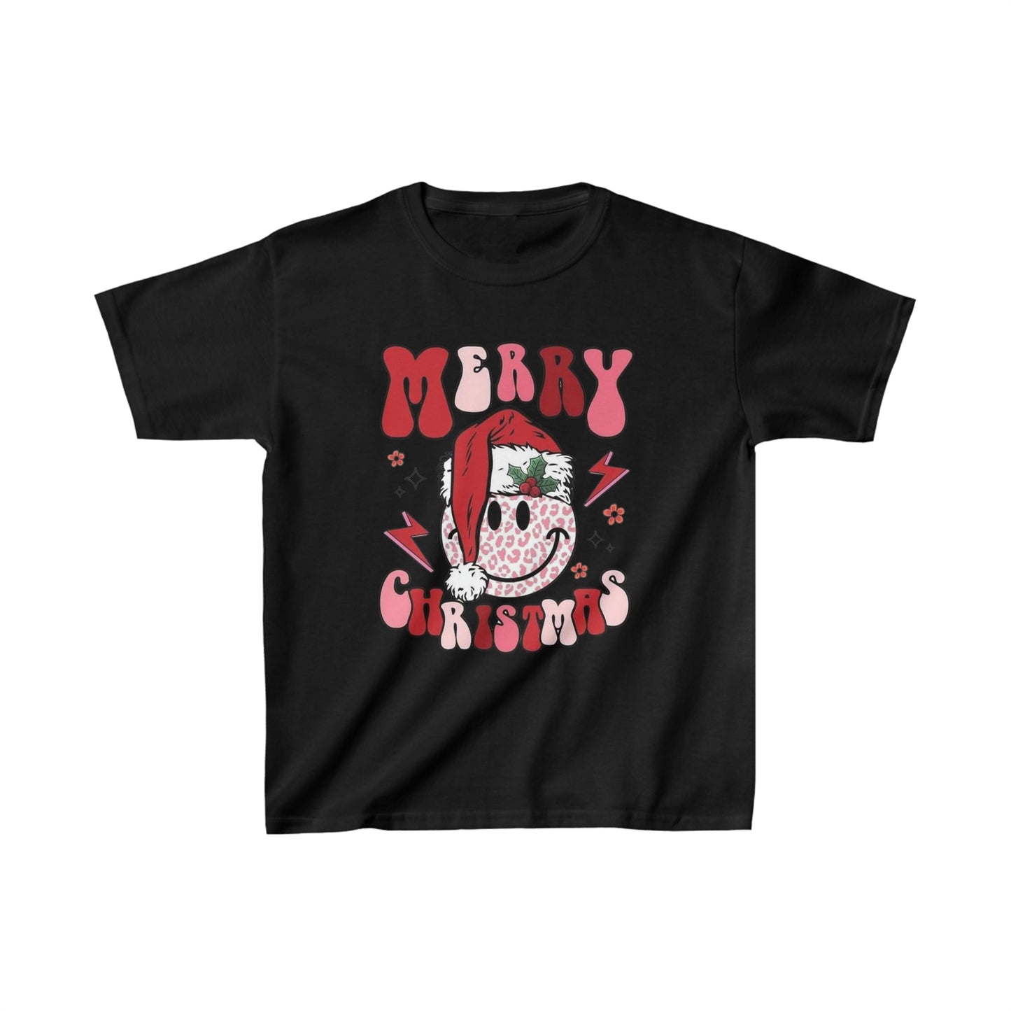 Smiley Merry Christmas Kids Heavy Cotton™ Tee