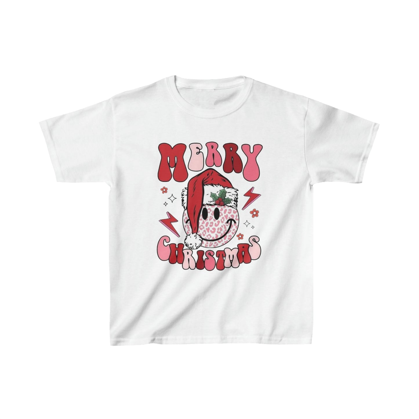 Smiley Merry Christmas Kids Heavy Cotton™ Tee