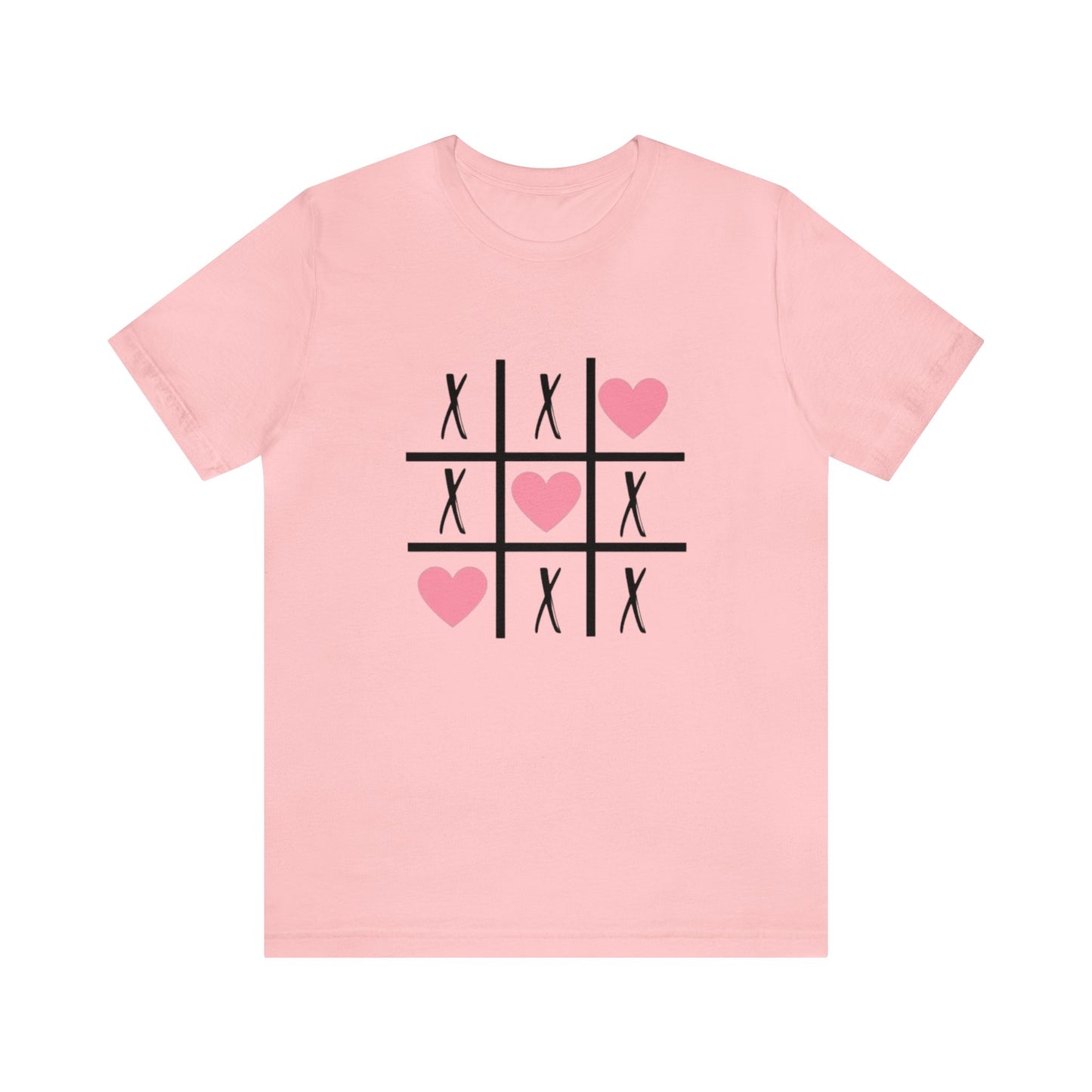 Tic Tac Toe Heart Unisex Jersey Short Sleeve Tee