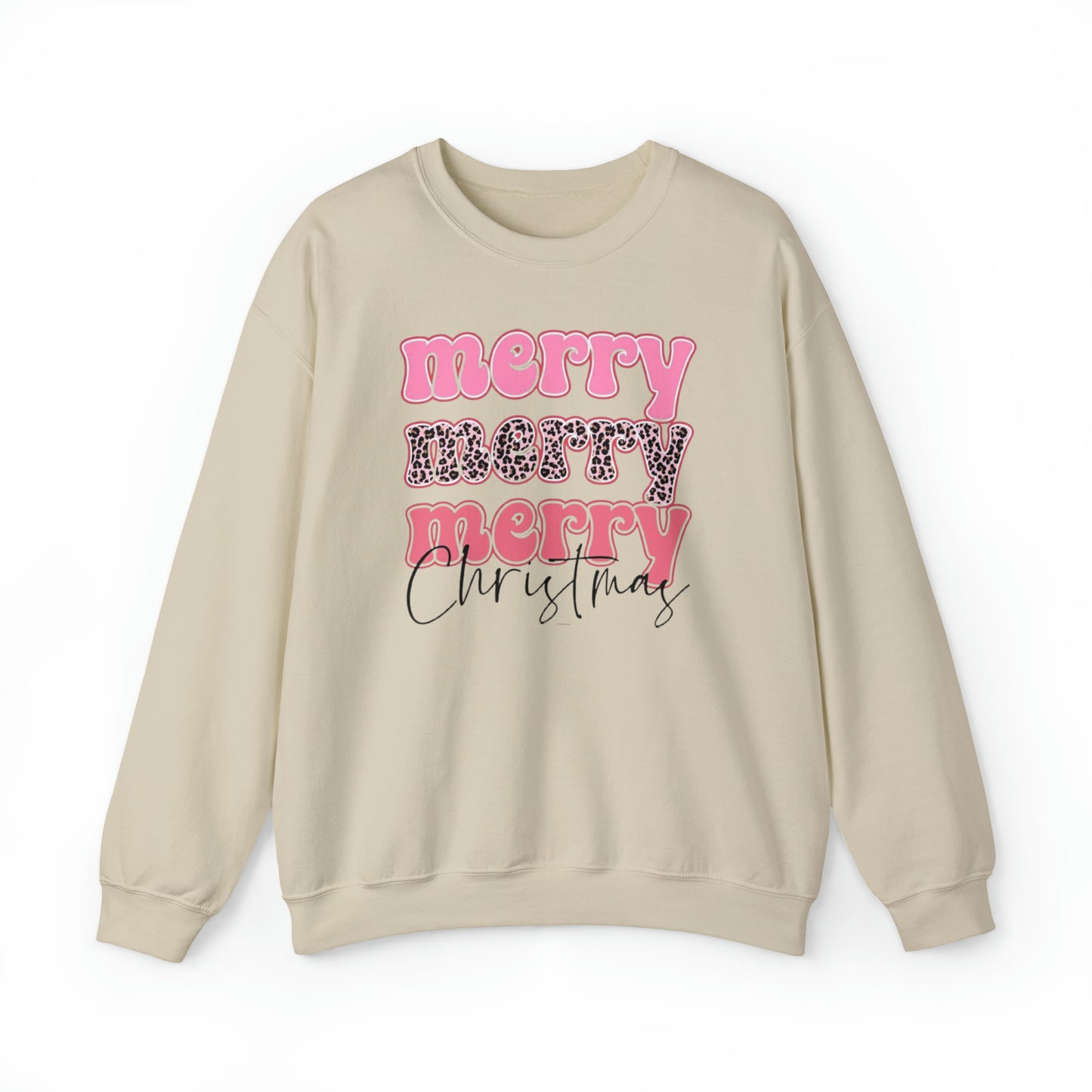 Merry Merry Merry Christmas Unisex Heavy Blend™ Crewneck Sweatshirt