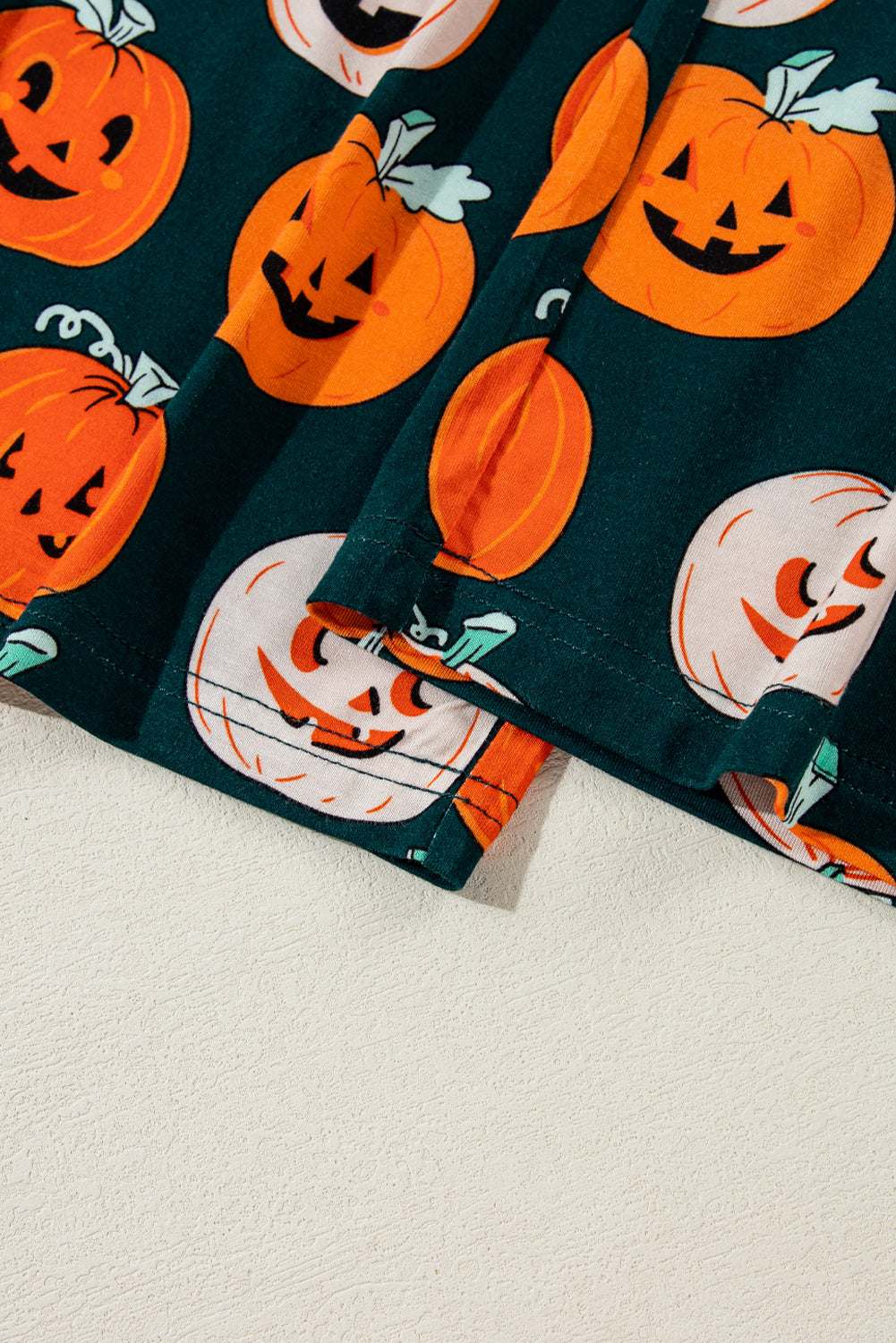 Halloween Pattern Short Sleeve Shirt Pajama Set