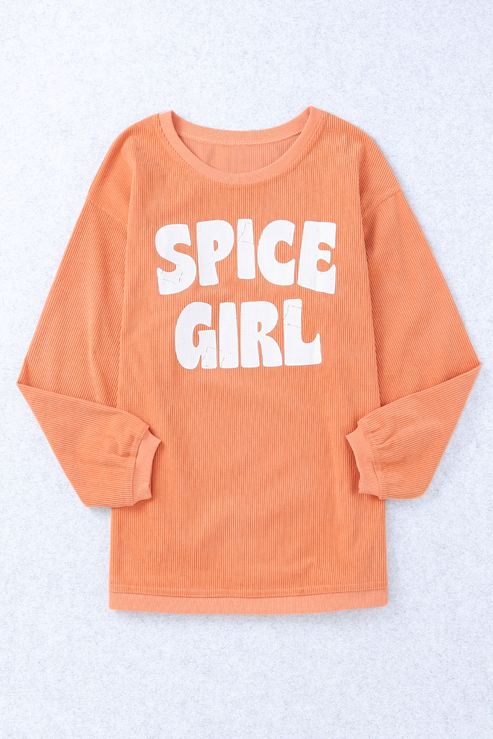 Orange Corded SPICE GIRL Graphic Sweatshirt