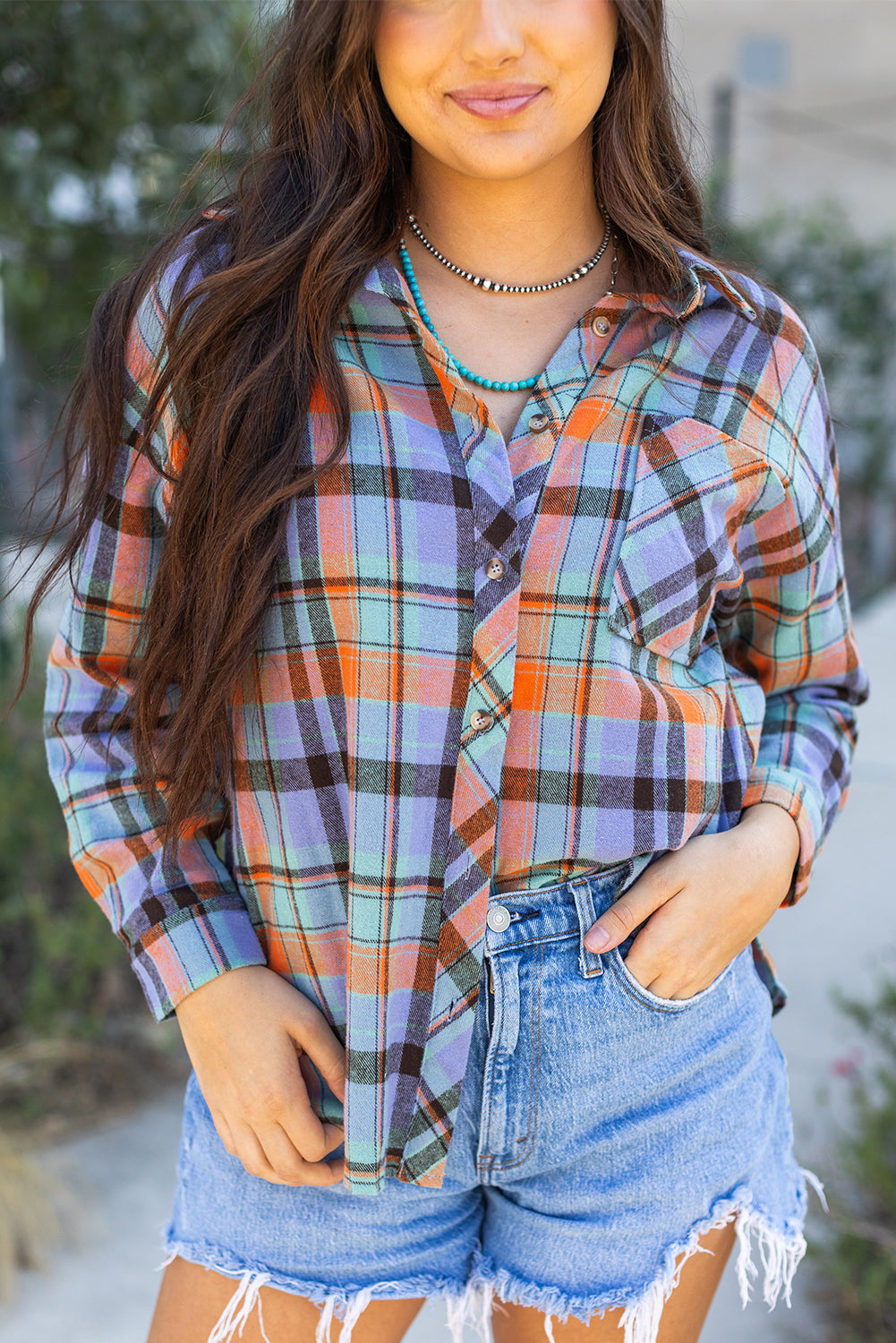 Plaid Print Loose Vintage Shirt