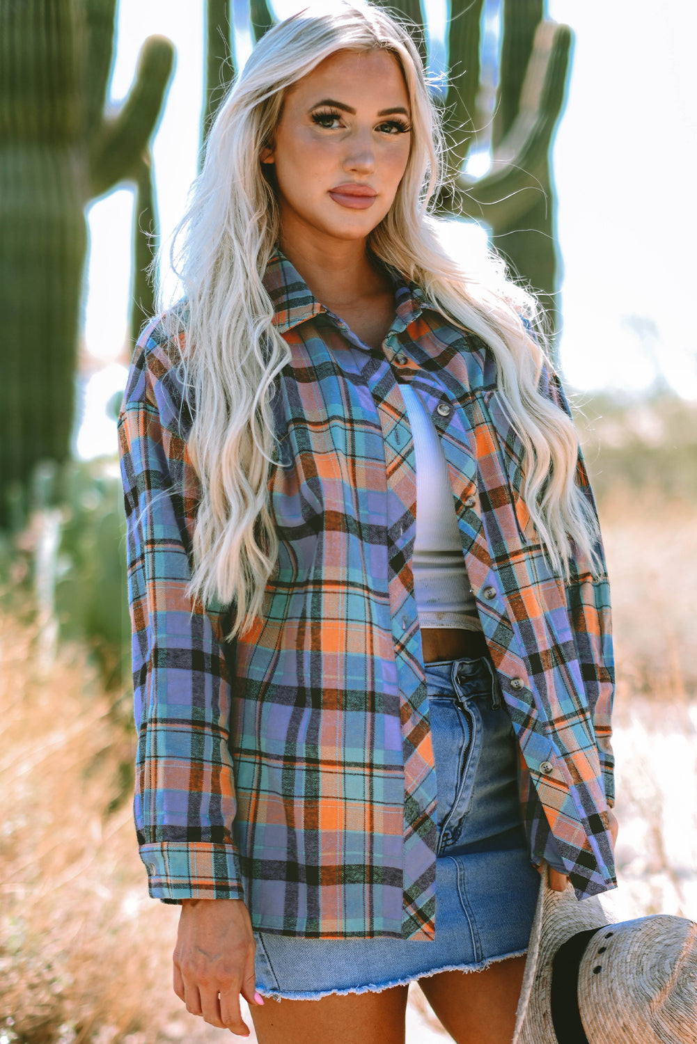 Plaid Print Loose Vintage Shirt