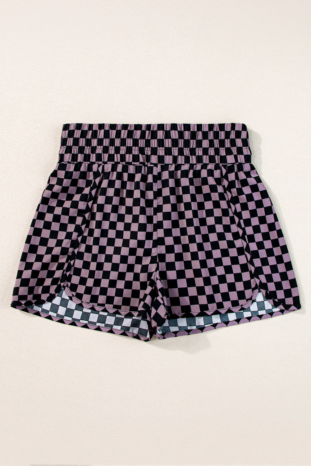 Multicolor Geometric High Waisted Athletic Shorts