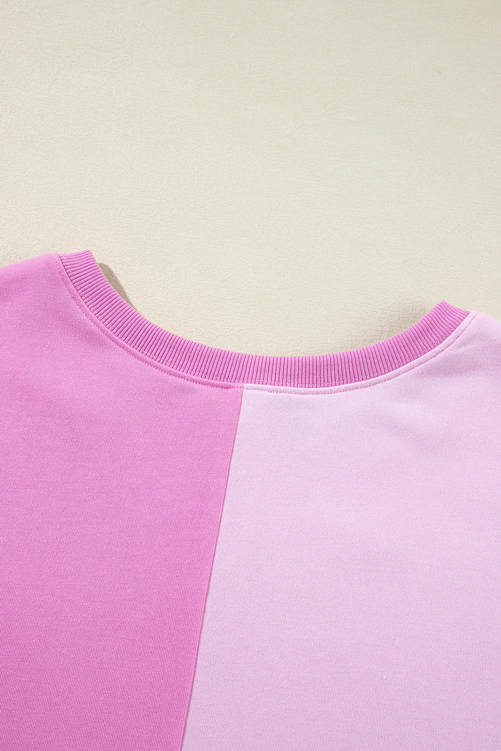 Parchment Colorblock Henley High Low Oversize Sweatshirt