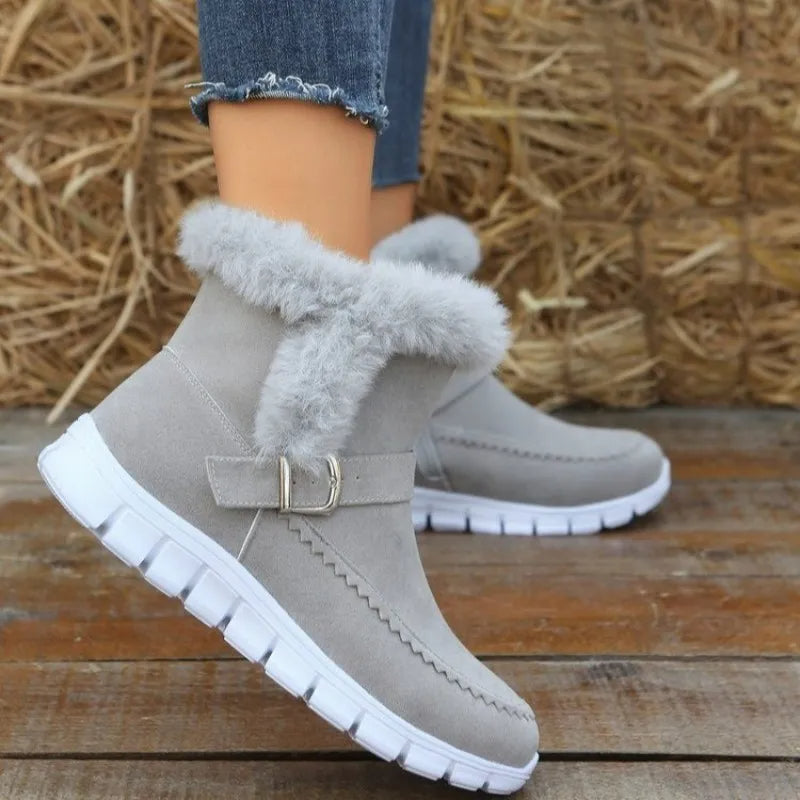 Plush Ankle Snow Boots